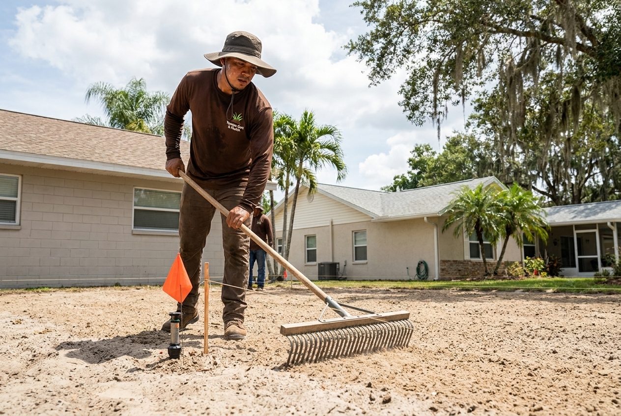 Lawn Bed Prep & Leveling in Tampa, Florida