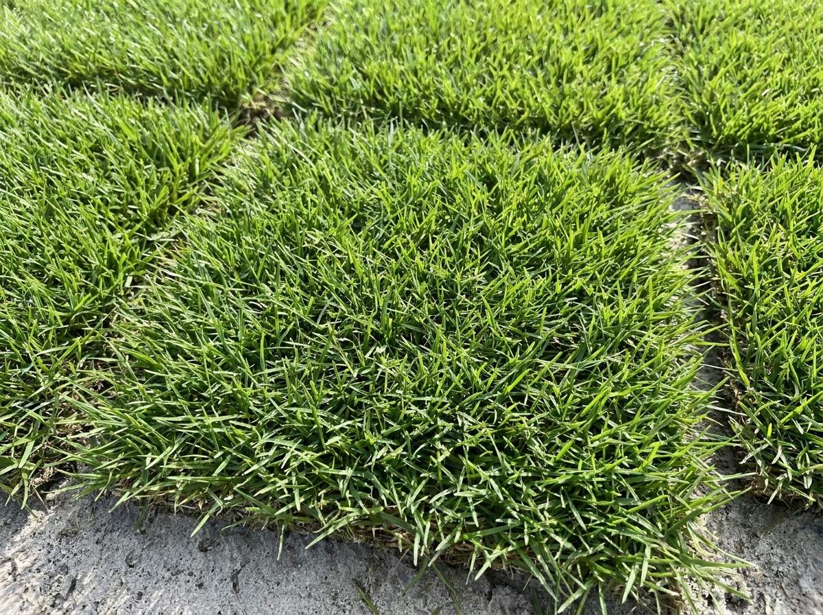 Close-up of dense Empire Zoysia sod for a show-quality front lawn in Valrico, FL